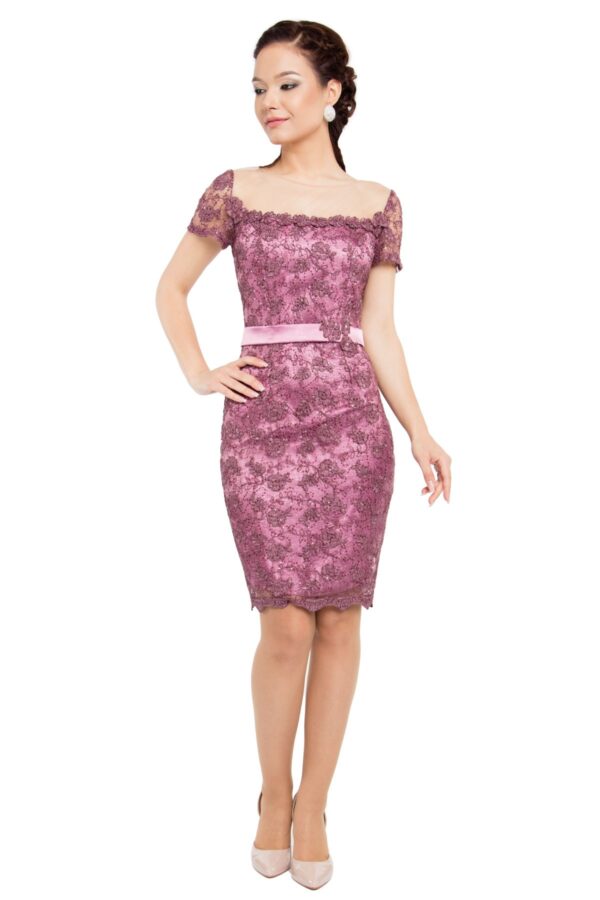 Rochie dantela grej