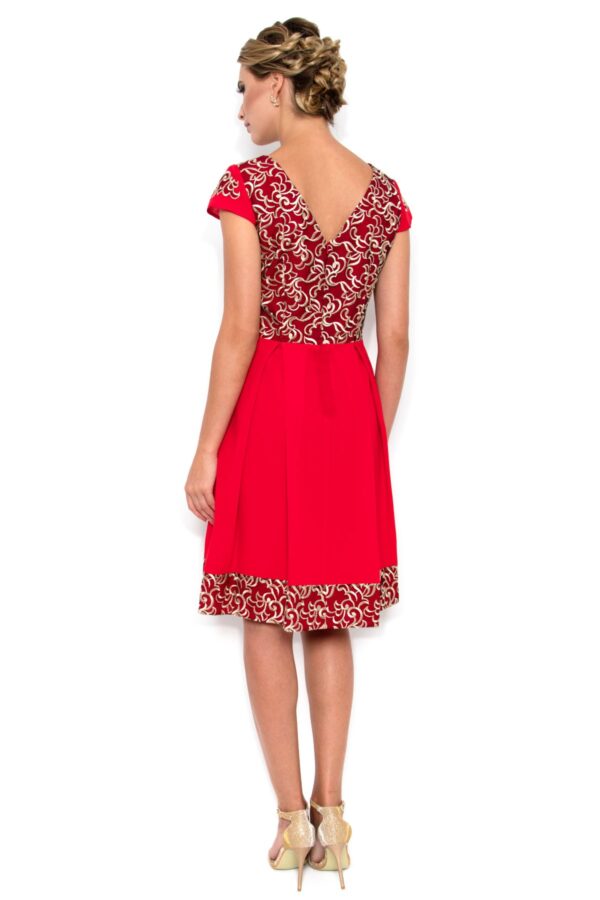 Rochie eleganta rosie - imagine 2