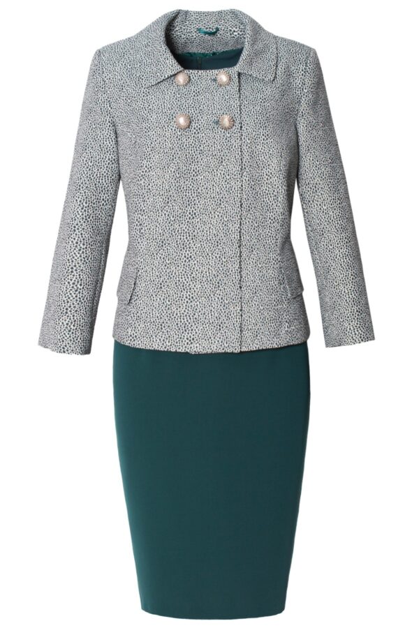 Costum cu rochie verde
