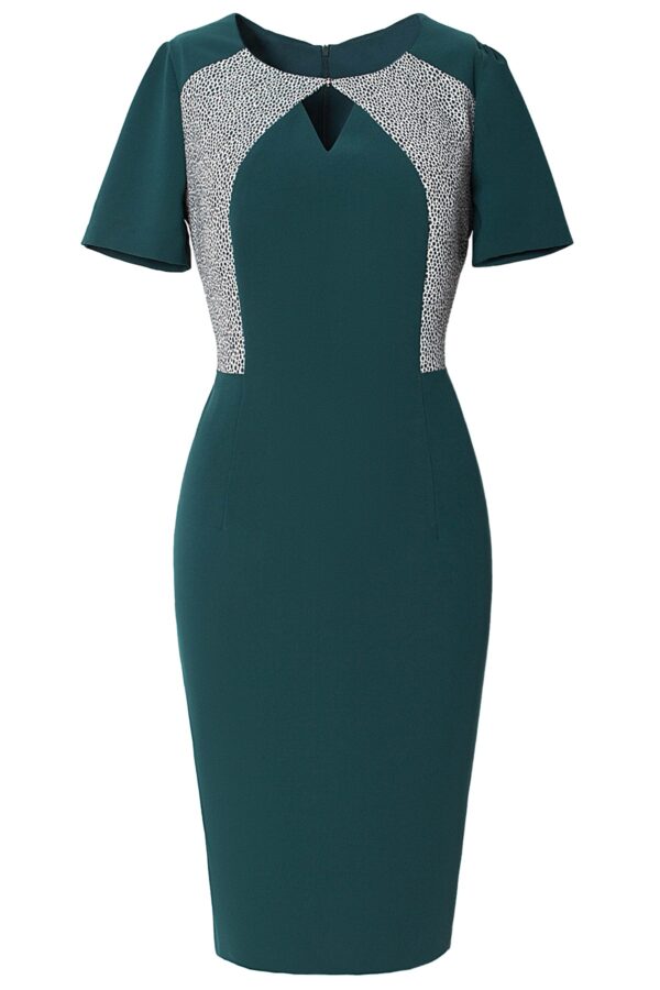 Costum cu rochie verde - imagine 2