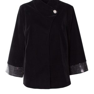 Sacou( capa ) elegant din catifea neagra