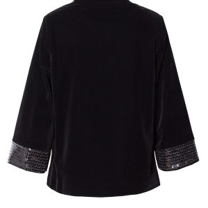 Sacou( capa ) elegant din catifea neagra