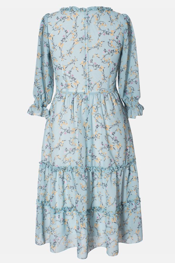 Rochie de zi din voal inflorat - imagine 2